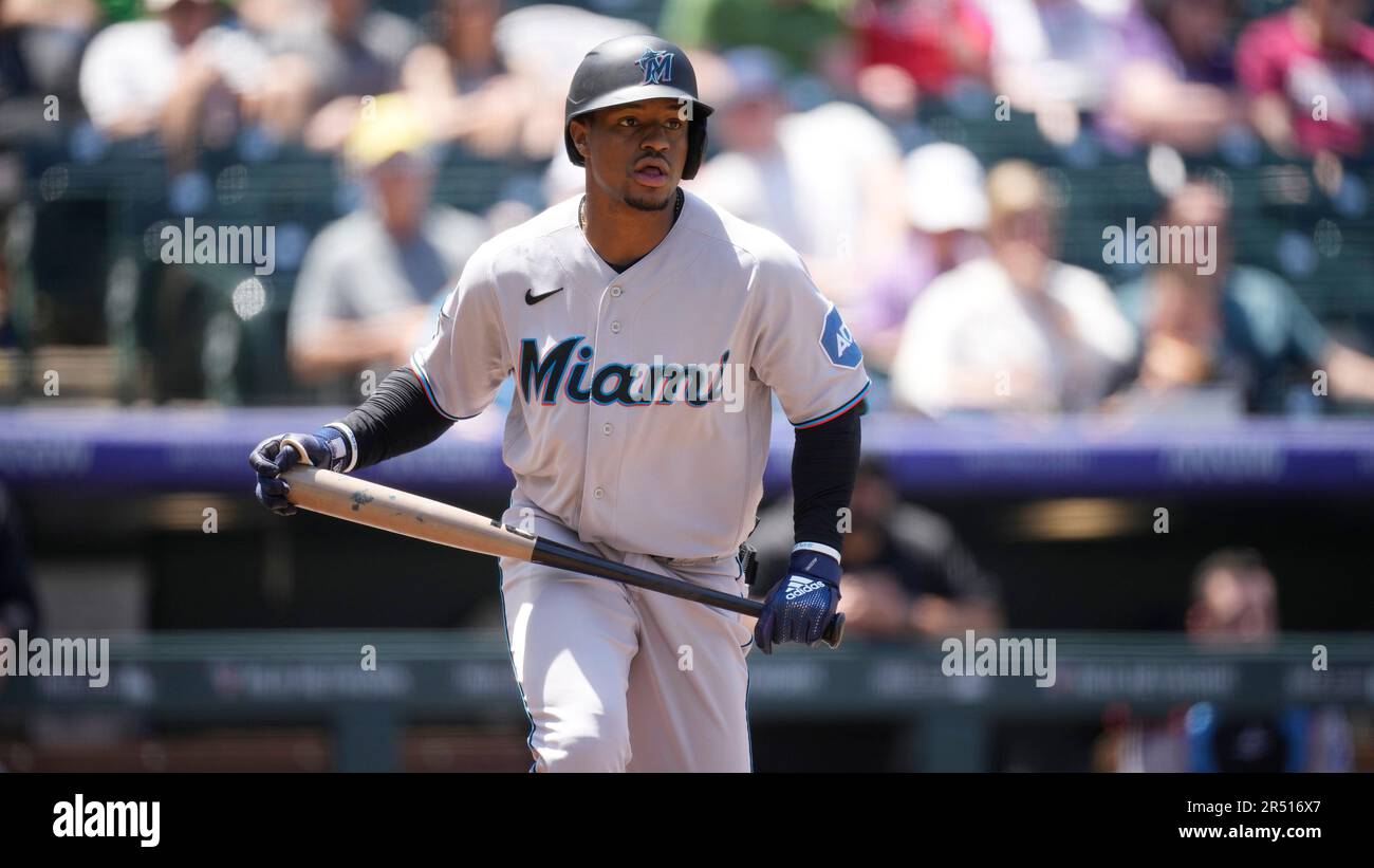 Miami Marlins shortstop Xavier Edwards (63) in the second inning of a