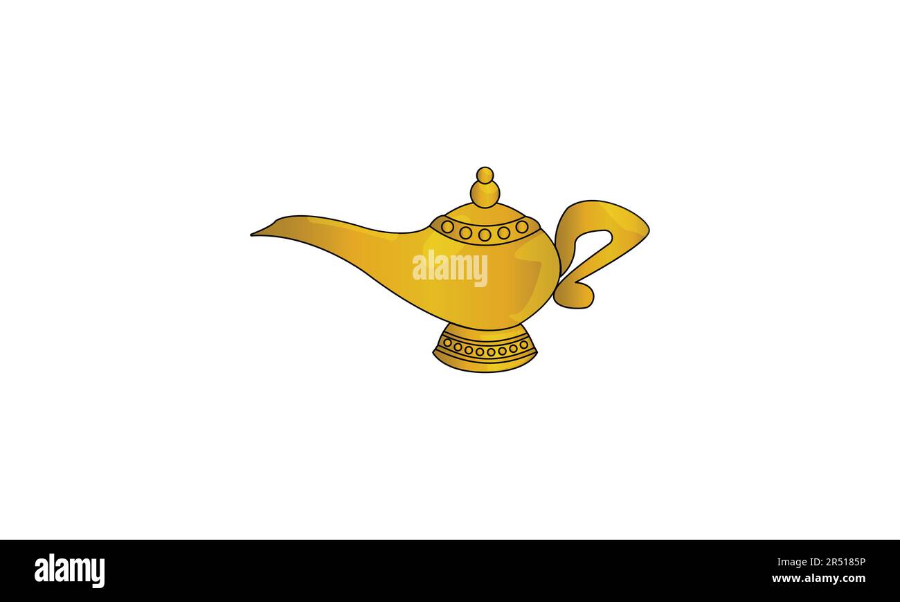 magic genie lamp isolated on white Stock Vector Image & Art Alamy