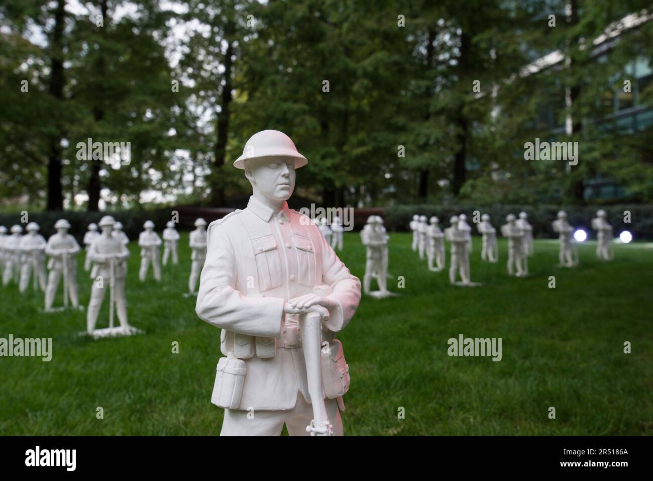 Lost Armies installation by Mark Humphrey to mark WWI Centenary Stock Photo