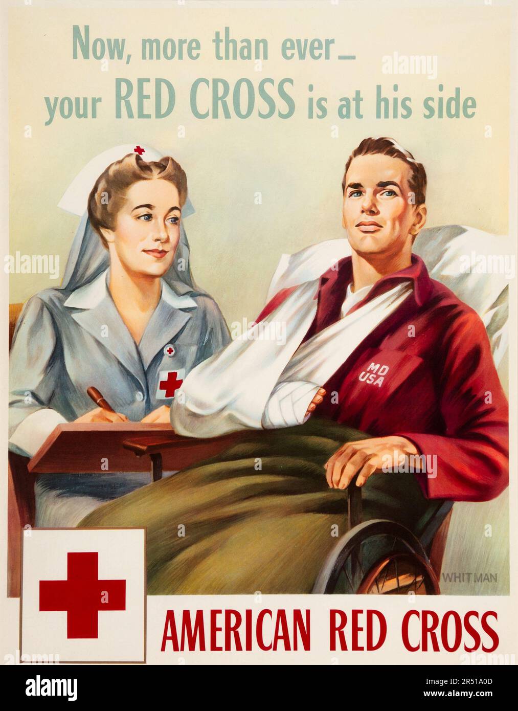 Whitman artwork (20th century). American Red Cross Poster, c. 1943