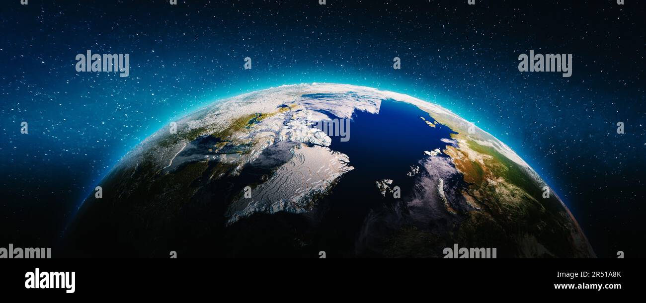 Earth Arctic geography. Elements of this image furnished by NASA
