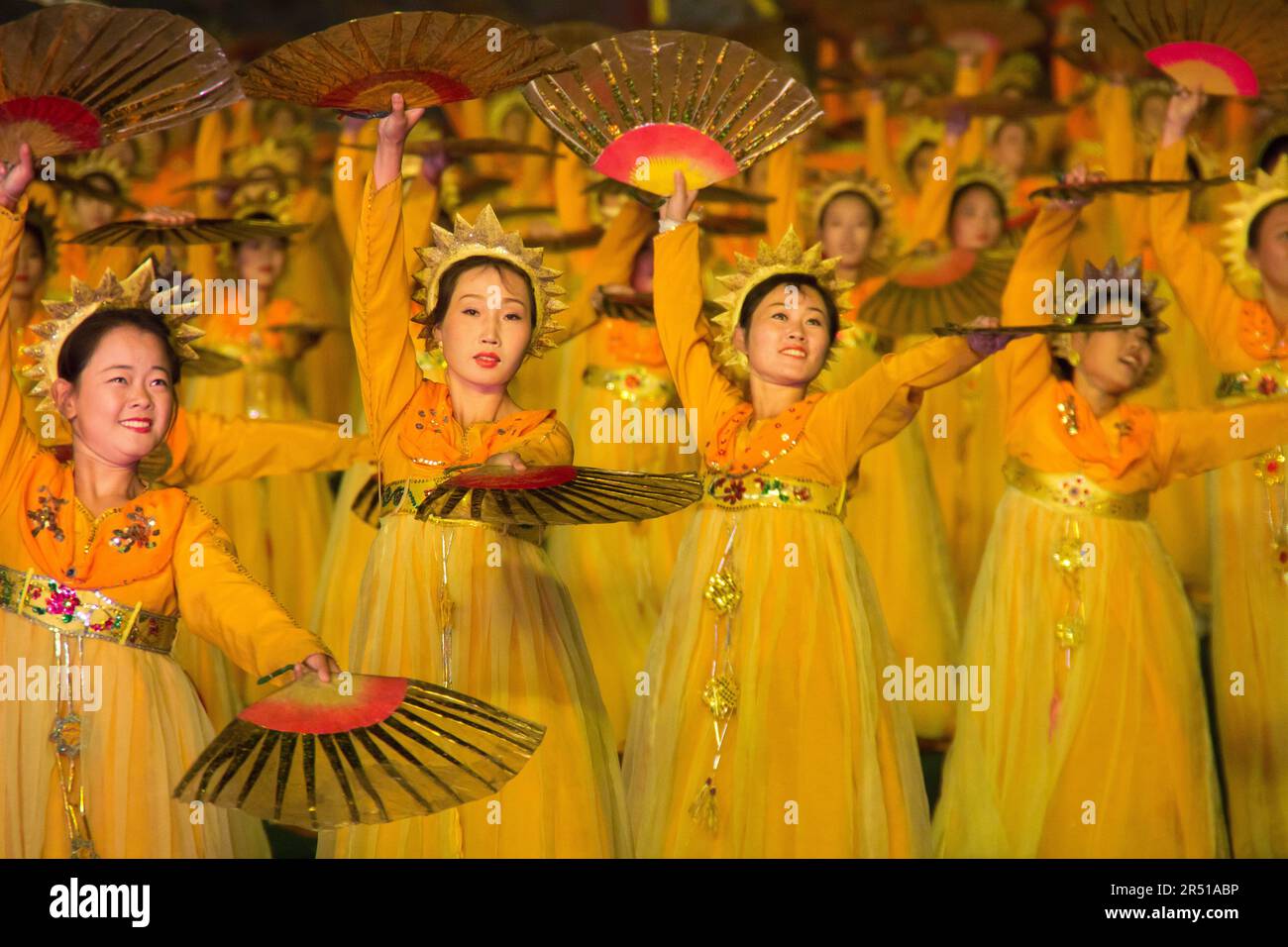 Arirang Mass games in Pyongyang, North Korea Stock Photo