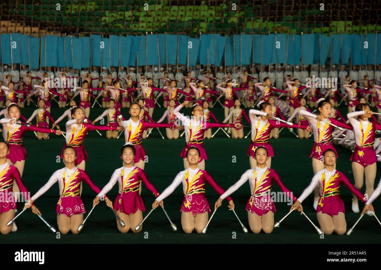 Arirang Mass games in Pyongyang, North Korea Stock Photo