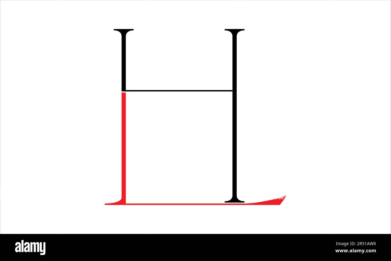 HL LH H L Initial Letter Vector Logo Design Stock Vector