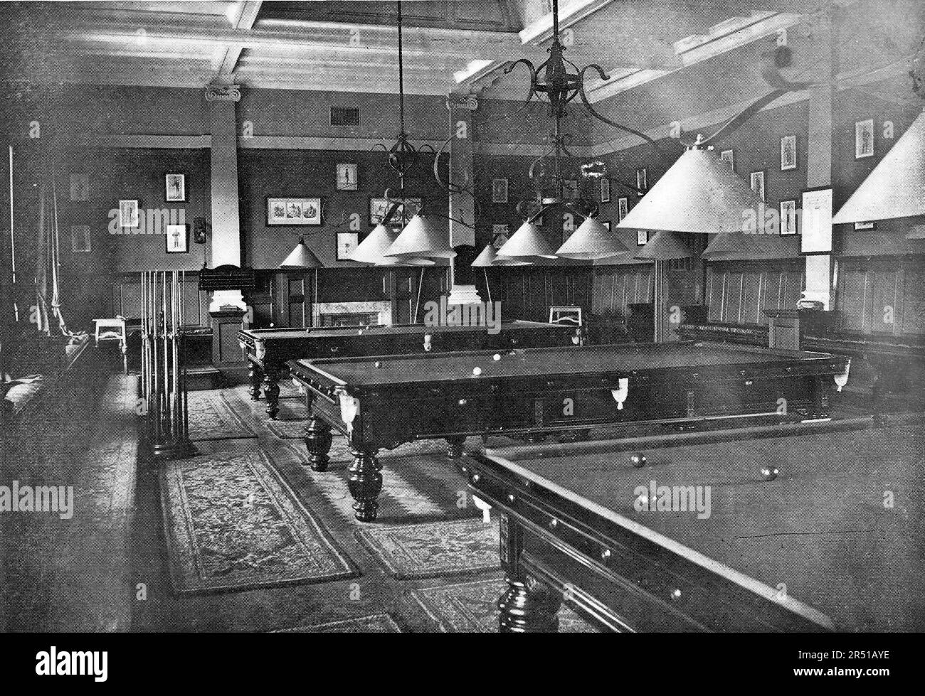 Billiards historical Black and White Stock Photos & Images