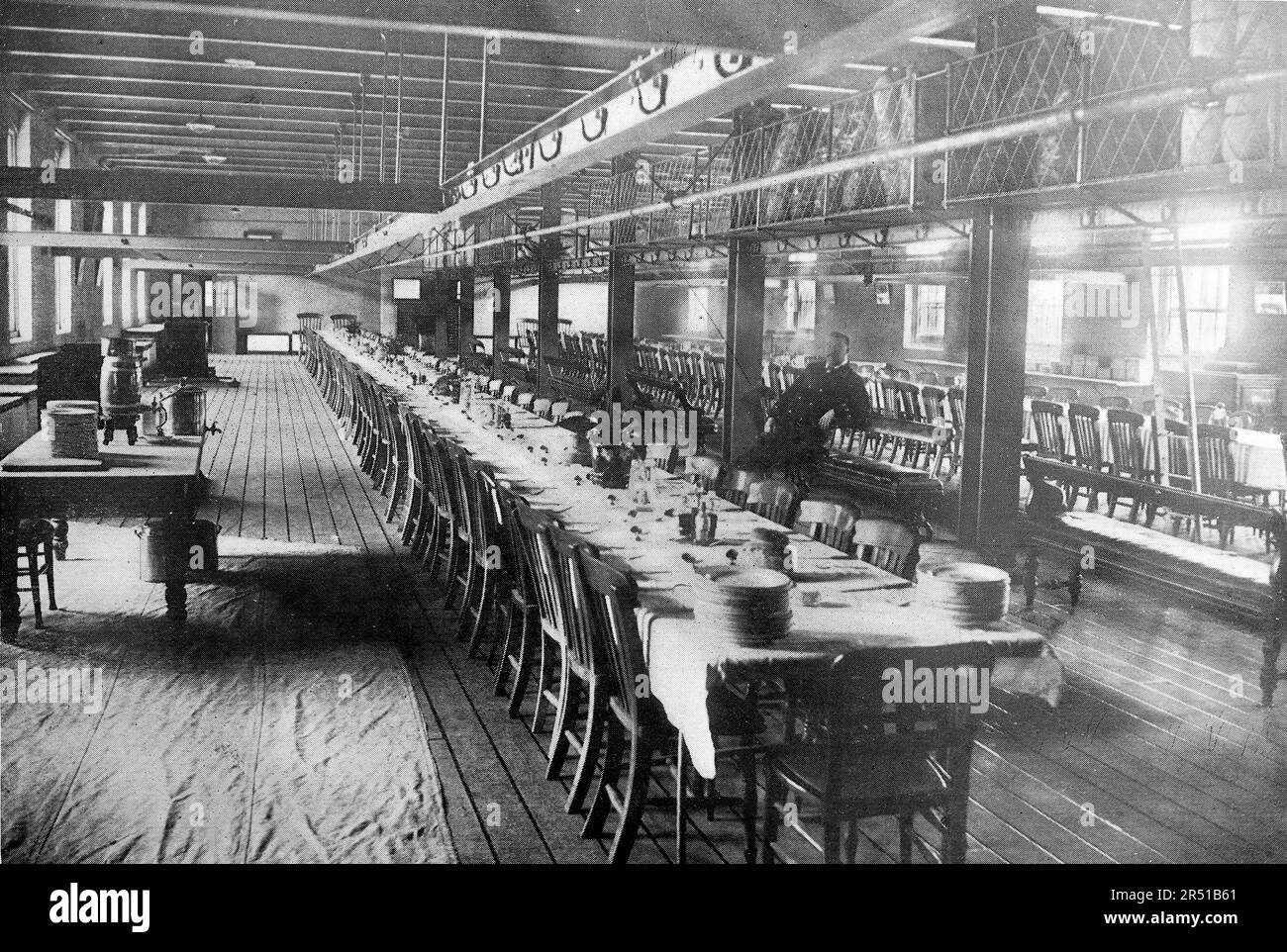 RN Barracks Chatham C1904 Engine Room Artificers Mess A Very Long rn-barracks-chatham-c1904-engine-room-artificers-mess-a-very-long