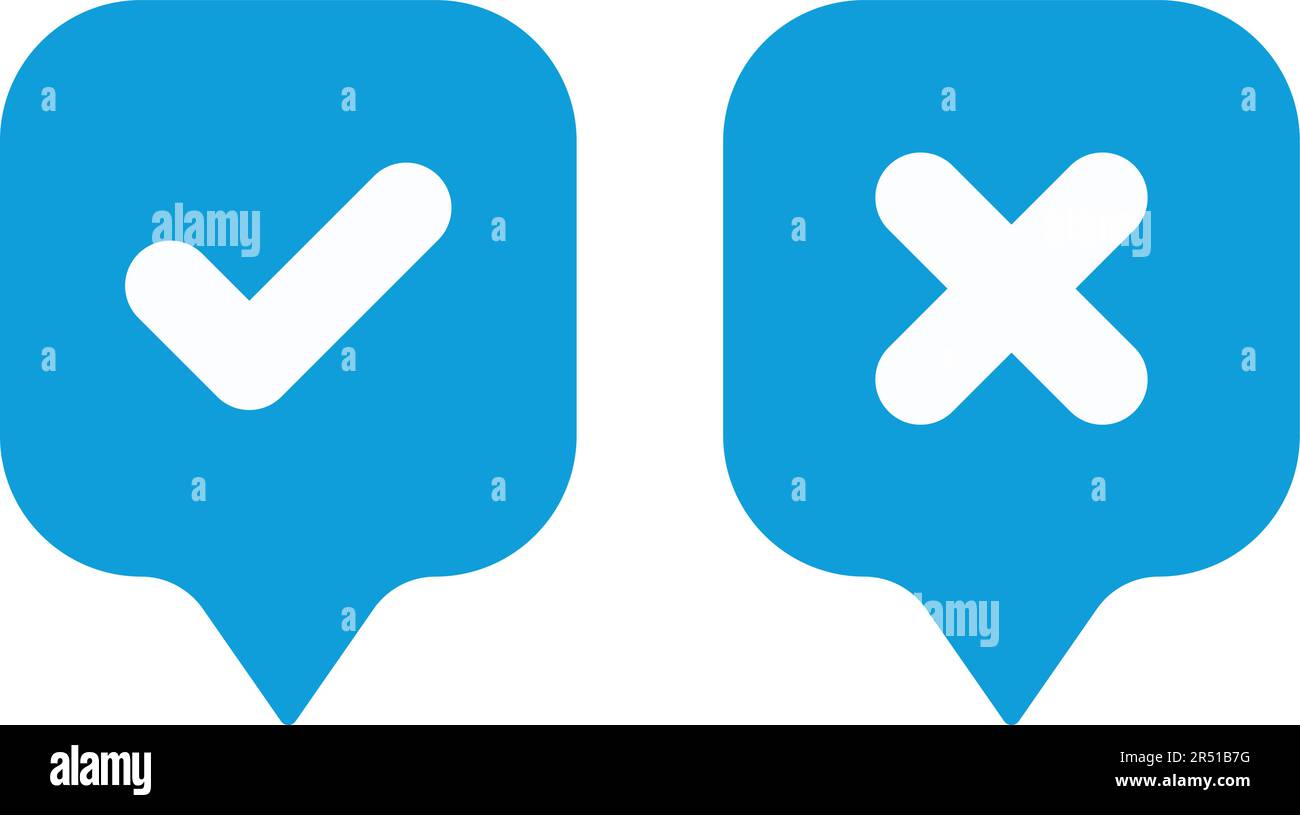 yes and no vote speech bubble vector design Stock Vector