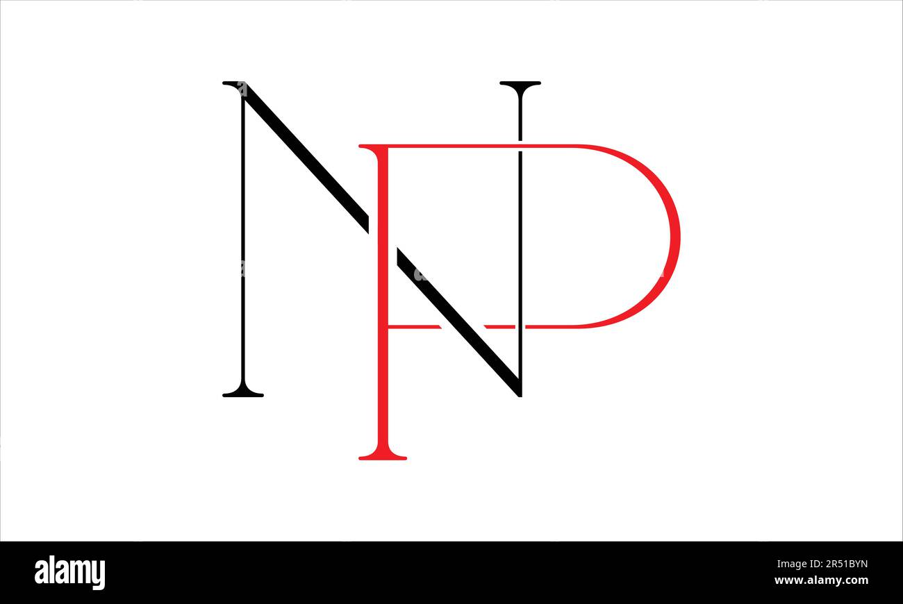 NP PN N P Initial Letter Vector Logo Design Stock Vector