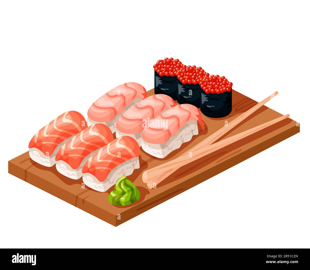 https://c8.alamy.com/comp/2R51C2N/vector-sushi-japanese-food-nigiri-gunkans-vector-2R51C2N.jpg