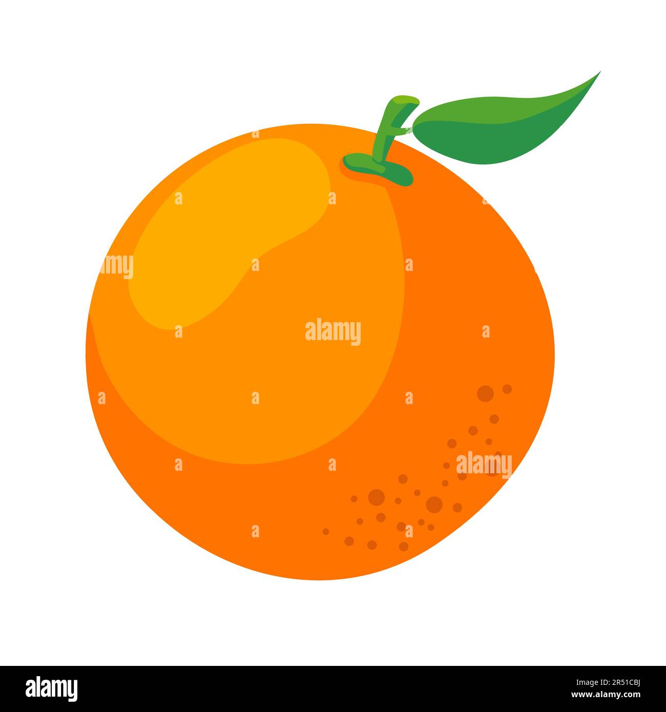 Orange fruit. Vector illustration of an orange. Isolated orange Stock ...