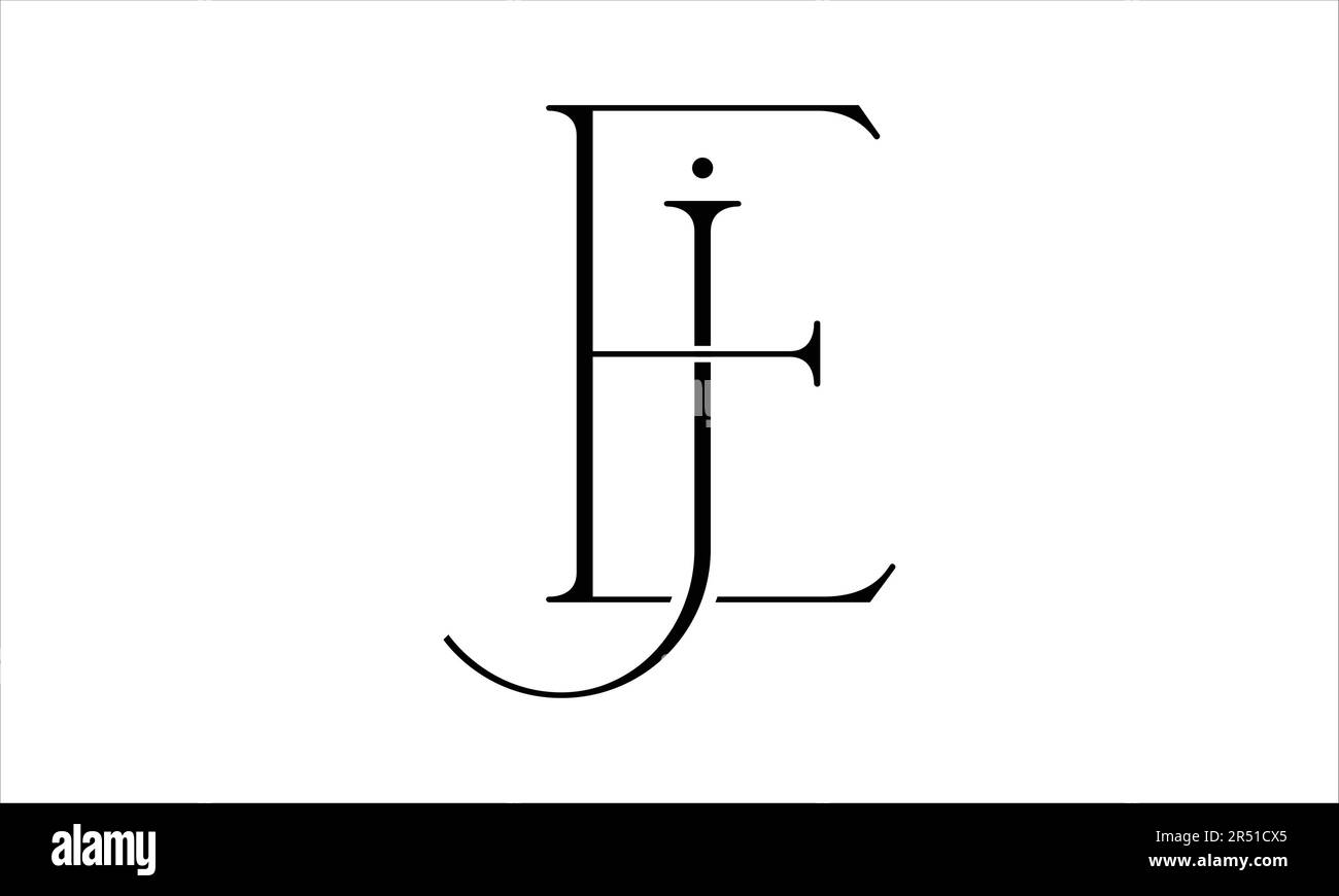 EJ JE E J Initial Letter Vector Logo Design Stock Vector