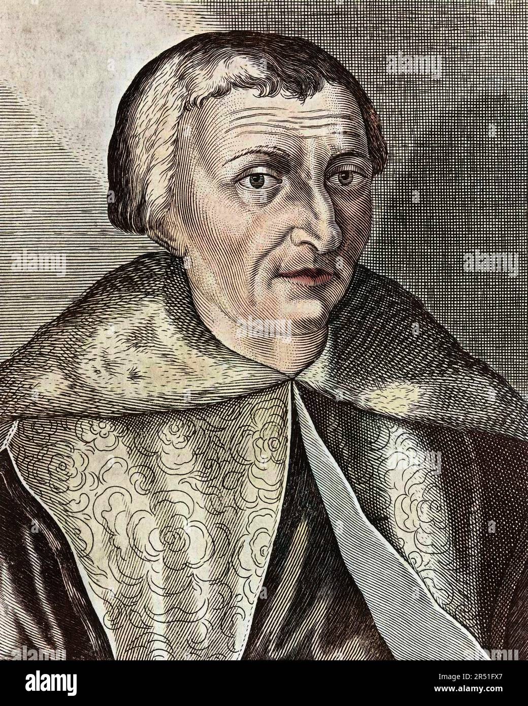'Portrait de Paul Jove (Paolo Giovio) (1483-1552), historien et eveque italien' Stock Photo