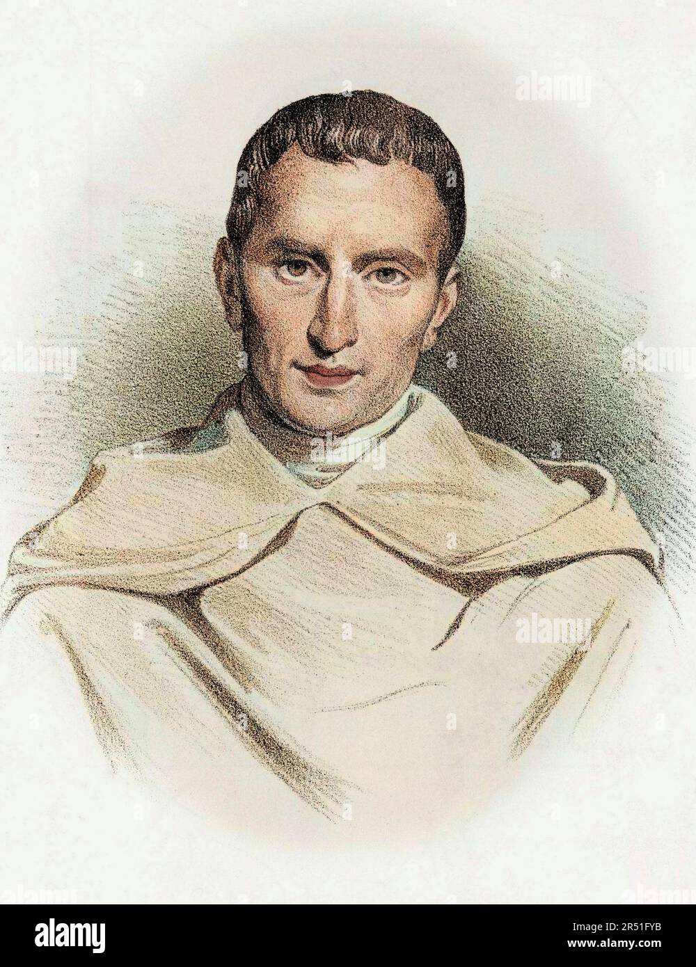 Portrait de Lacordaire (Henri Lacordaire (1802-1861), (religieux de l'ordre des dominicains). Stock Photo