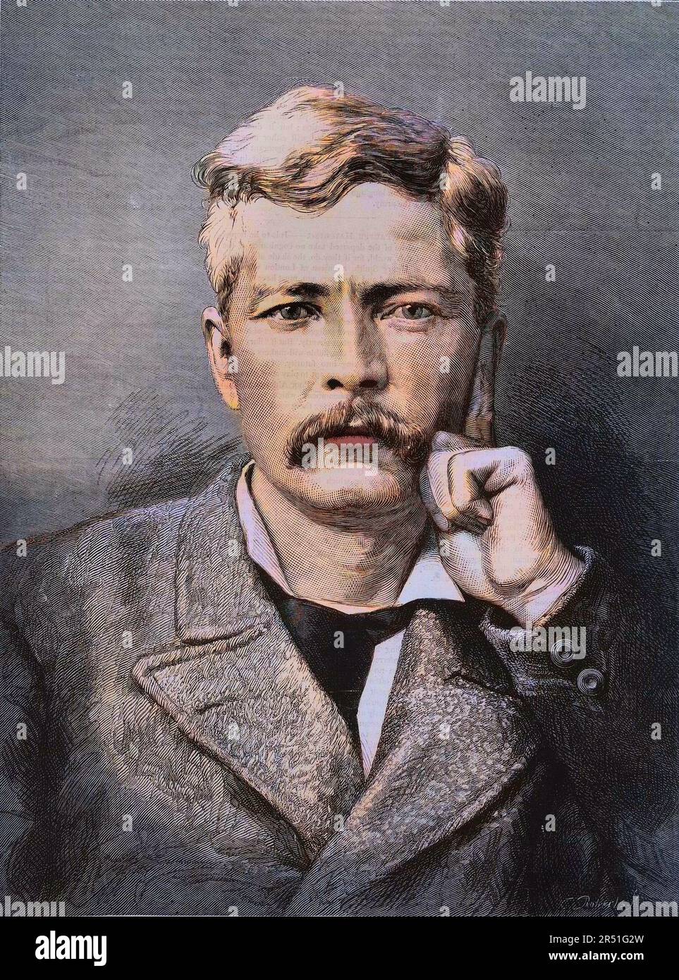 Portrait of Henry Morton Stanley (1841-1904) - Sir Henry Morton Stanley (1841-1904) english explorer and journalist Stock Photo