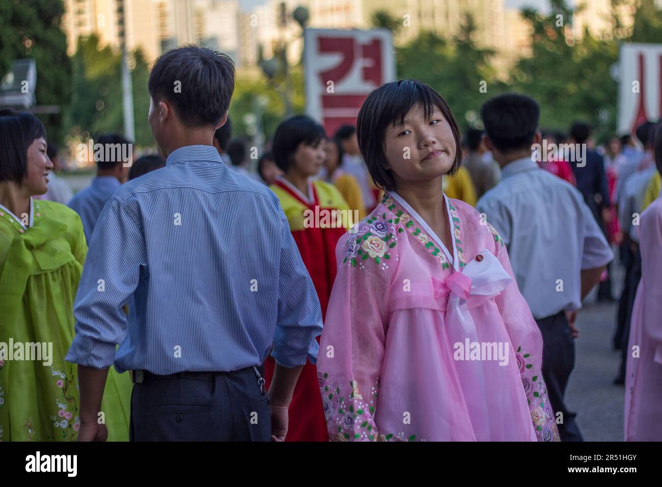 woman in a traditional dress in north korea Stock Photo - Alamy