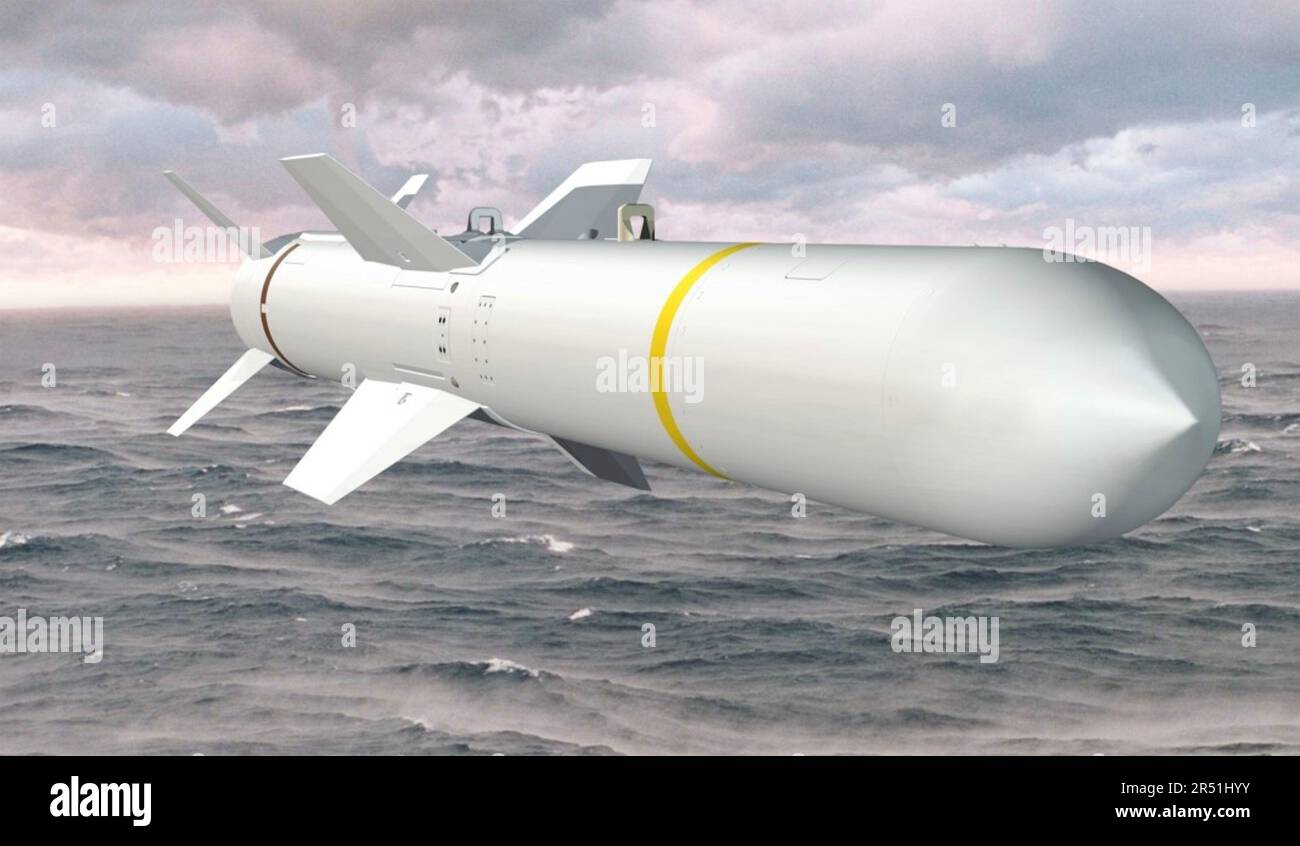 BOEING HARPOON  anti-ship missile - artists impression. Photo: Boeing Stock Photo