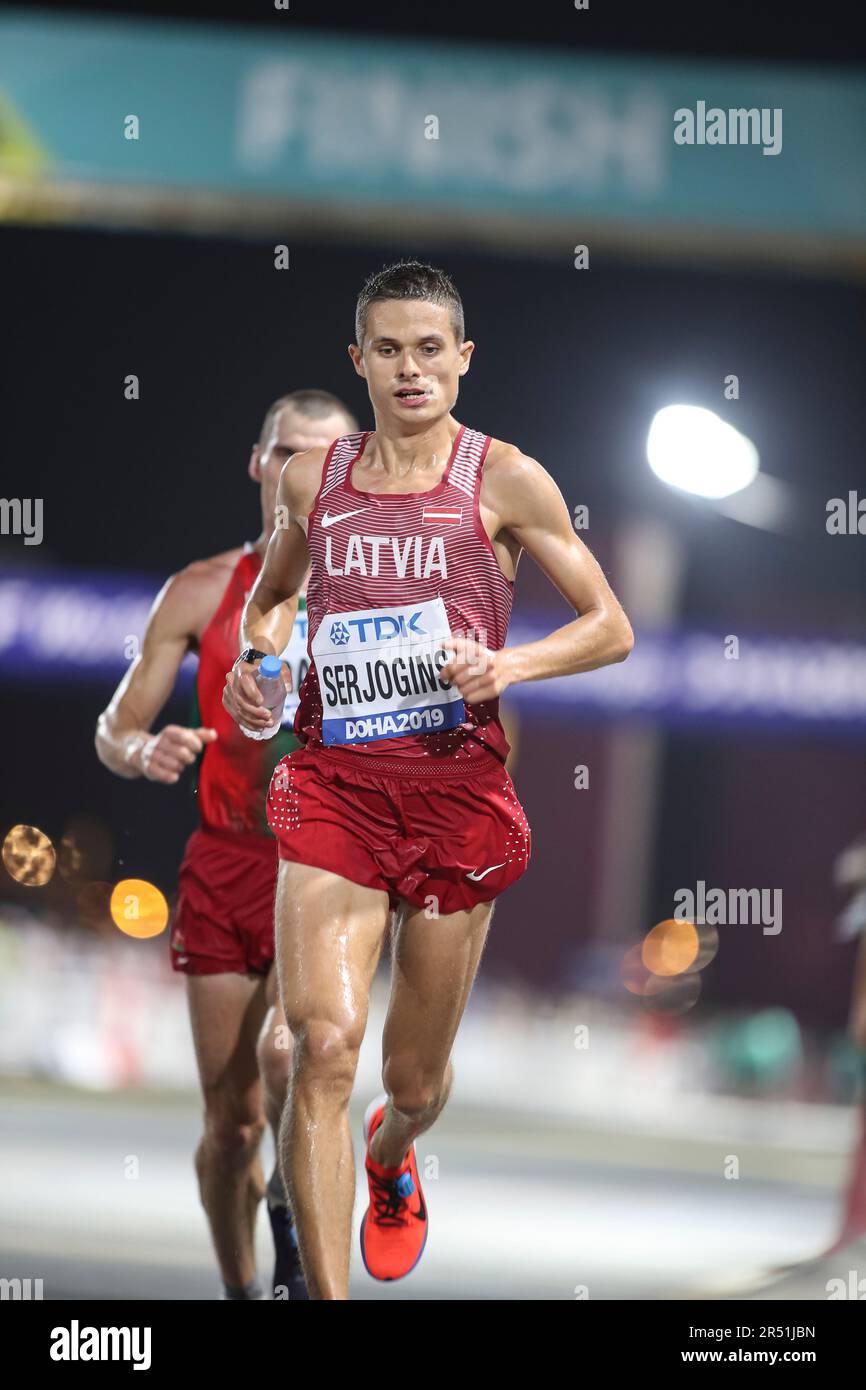 Dmitrijs Serjoginsparticipating in the Doha 2019 World Athletics ...