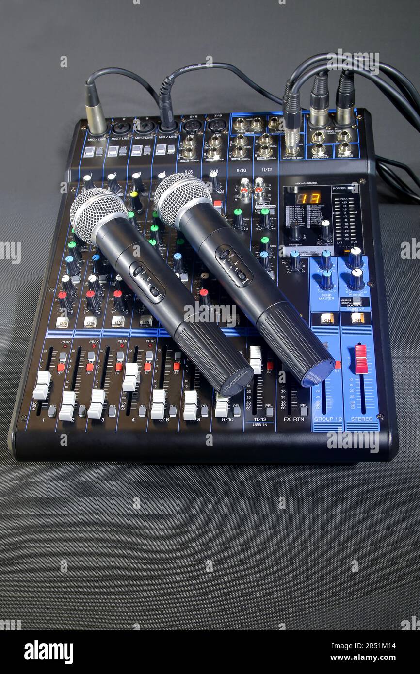 The picture mixing console used for information and process multiple