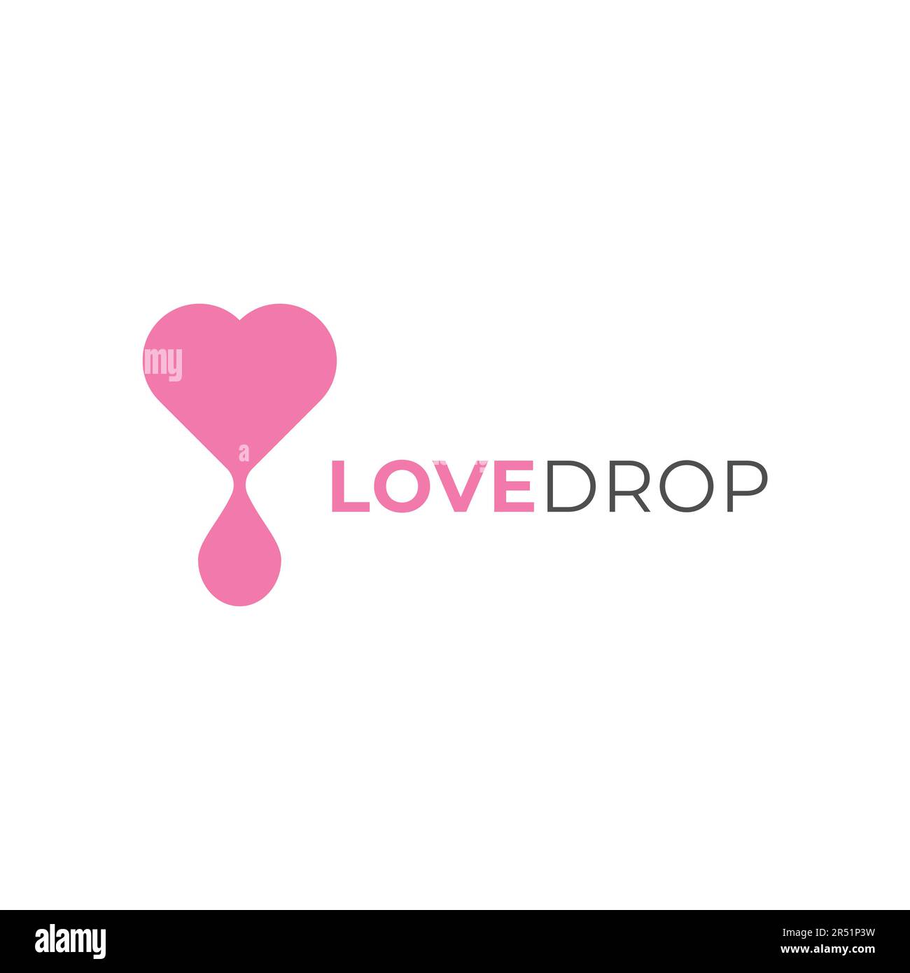 eps10 vector love drop logo design template isolated on white background Stock Vector