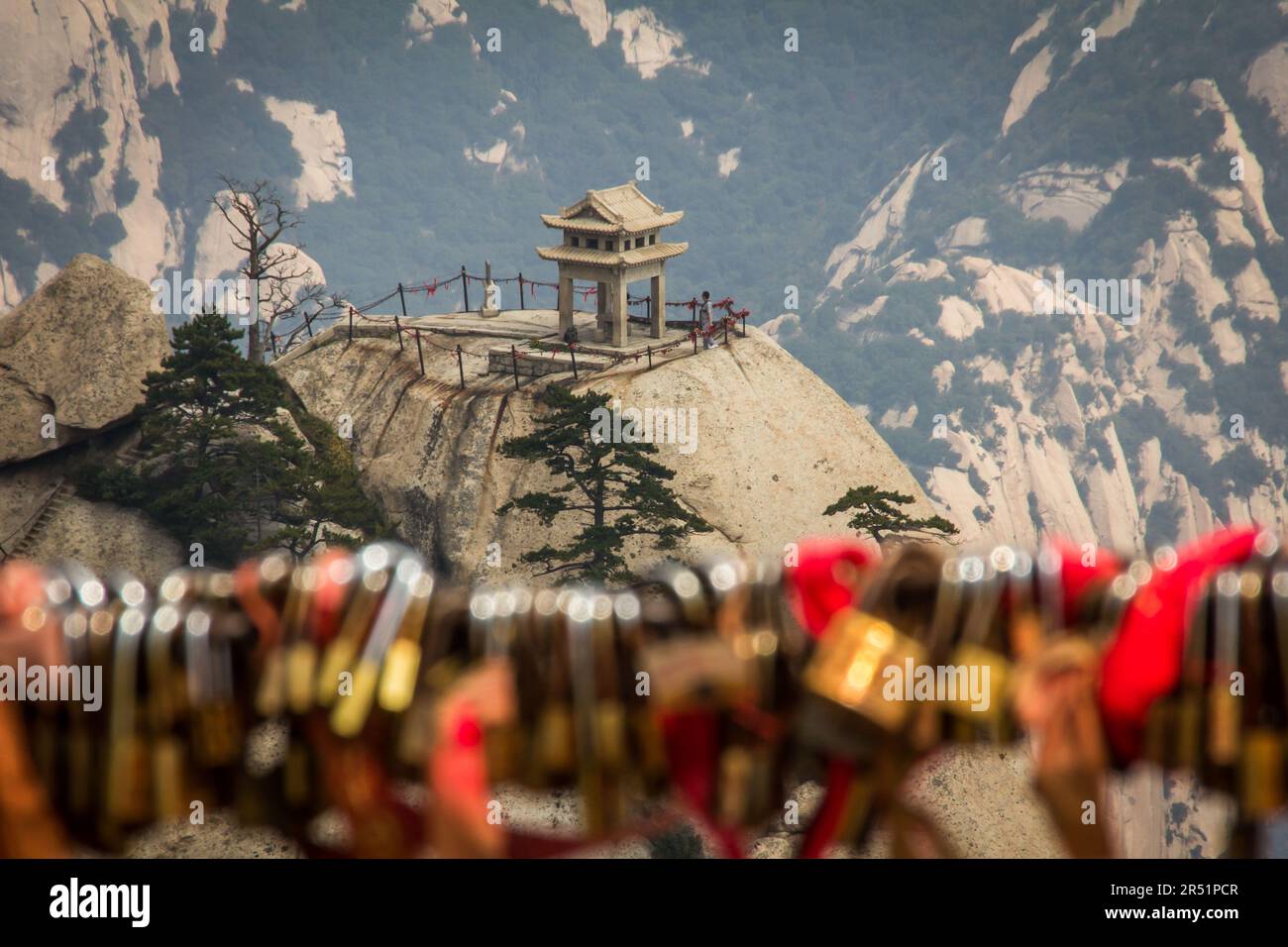 temple on the sacred mountain of Huashan, China Stock Photo - Alamy