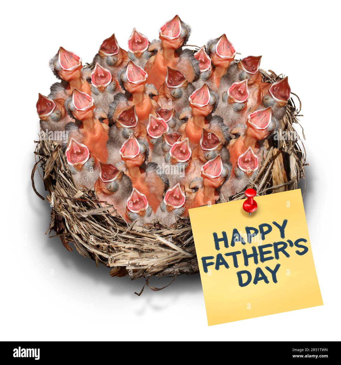 Fathers Day celebration and paternal figure as a funny father and dad or daddy honoring papa as a parenthood provider and parent as a funny Stock Photo