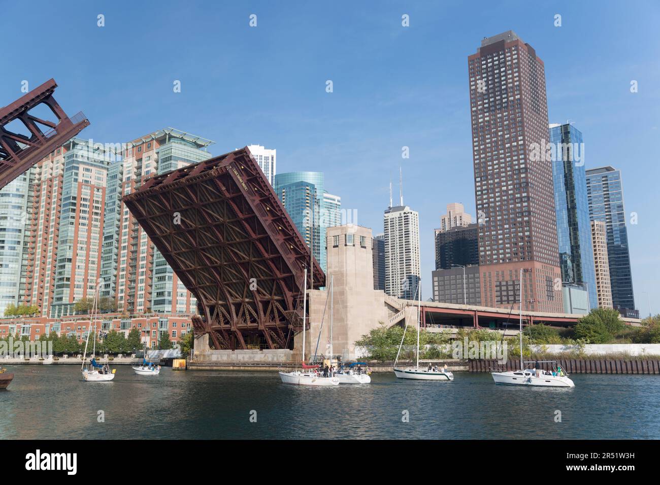USA, Illinois, Chicago, Lake Shore Drive bridge Stock Photo Alamy