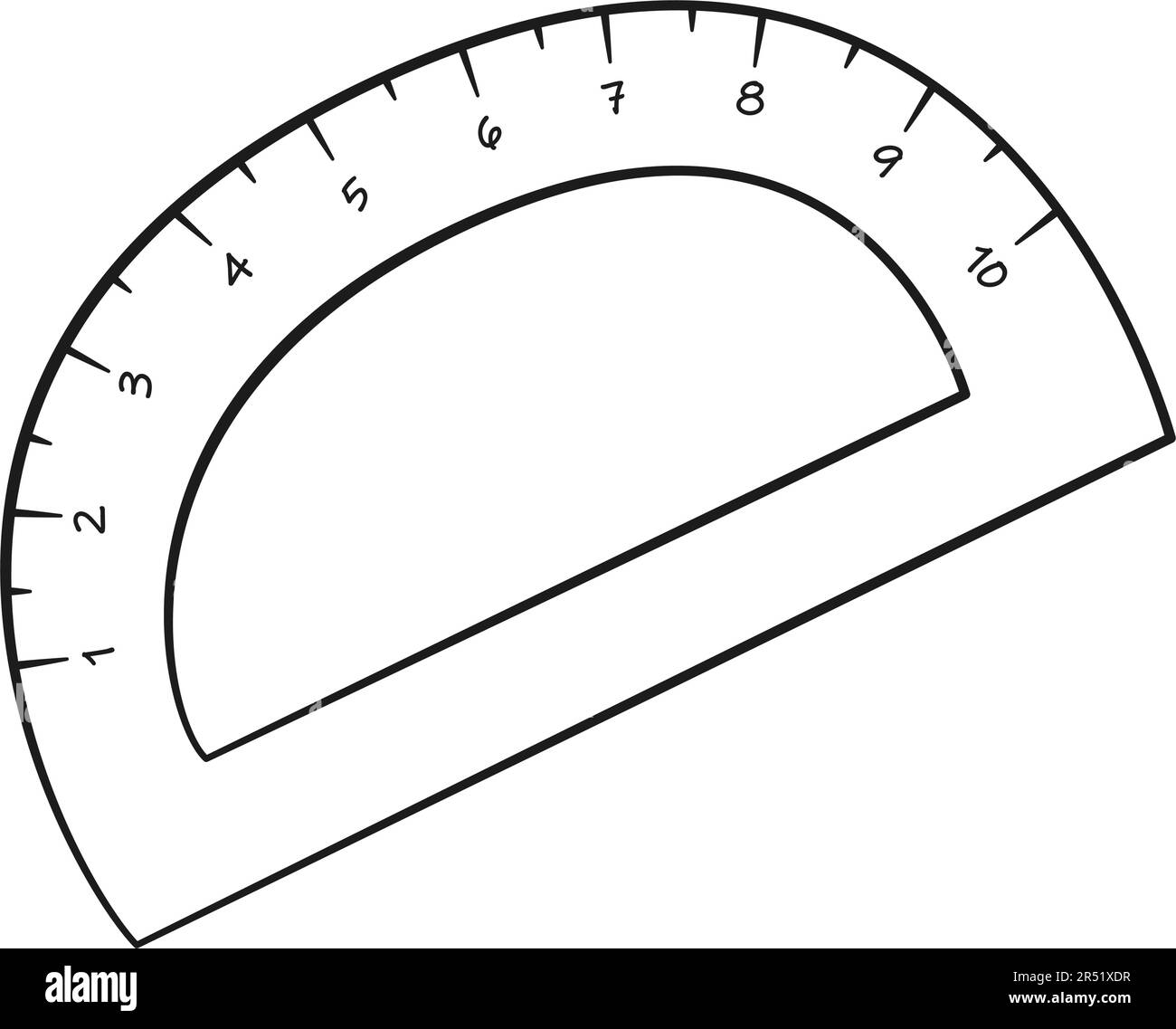 Protractor outline. Icon. Vector illustration Stock Vector Image & Art