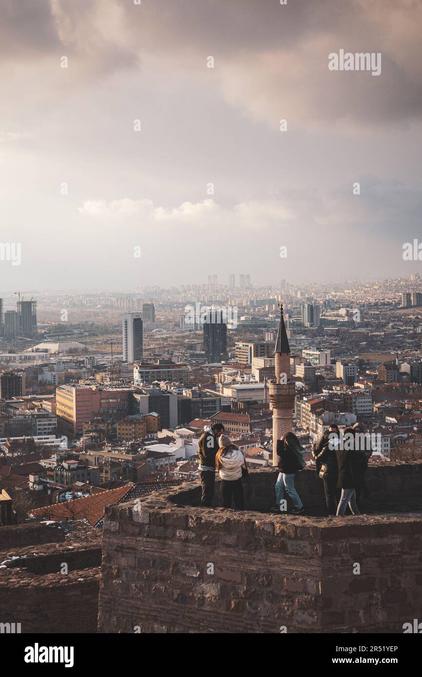 Top View in Ankara Castle Stock Photo