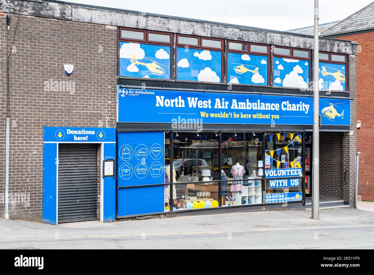 North West Air Ambulance Charity shop in Congleton Cheshire UK Stock Photo