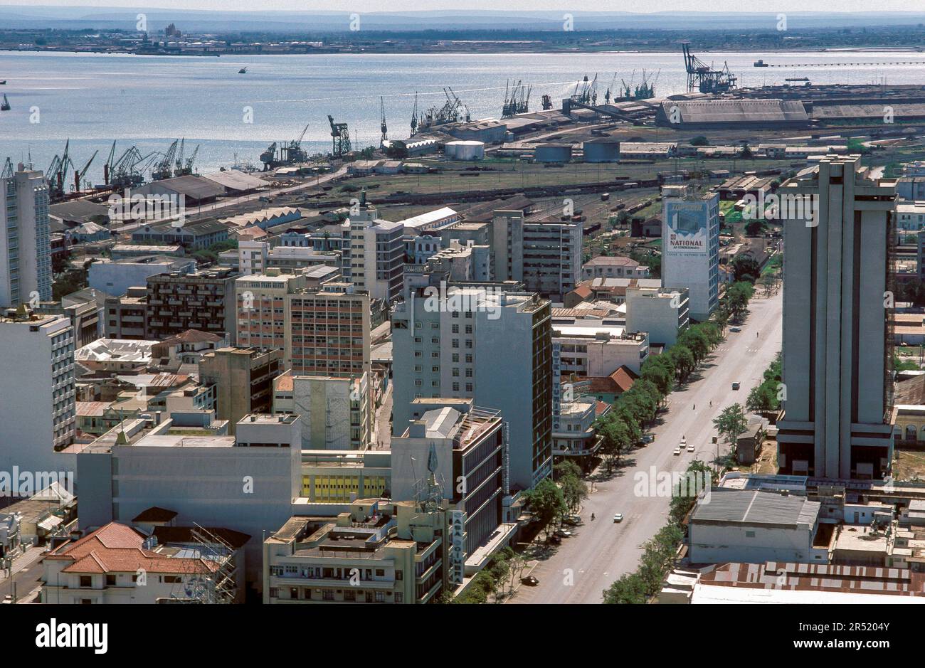 Mozambique, Maputo; An overview of the city of Maputo with in the back