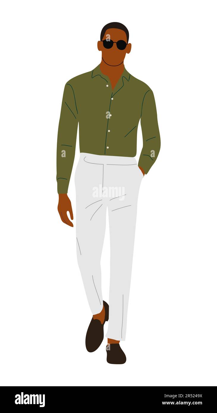 Stylish young man wearing summer street fashion Stock Vector Image ...
