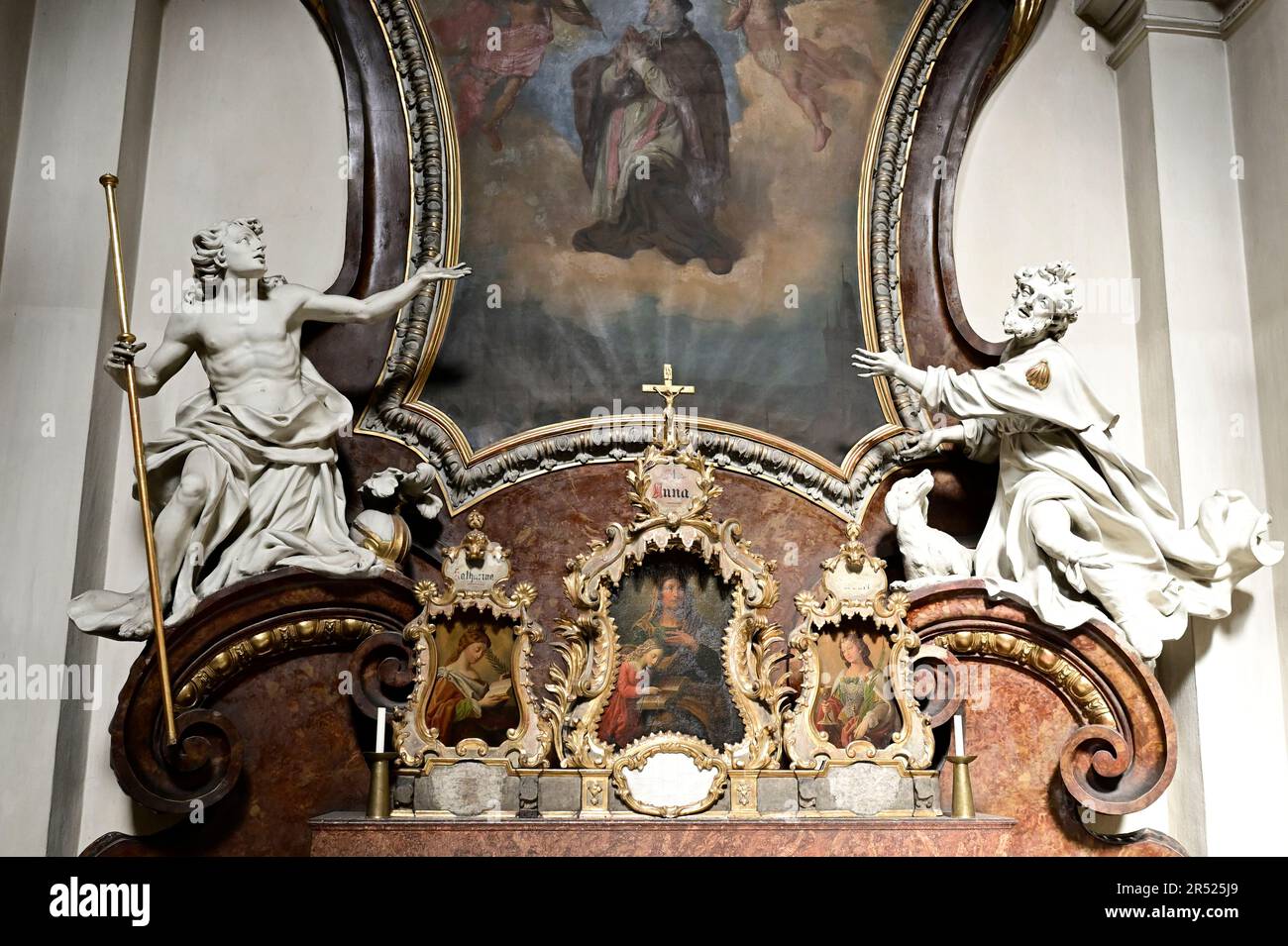 Vienna, Austria. Alser Church interior view. Detailed view of the Alser ...