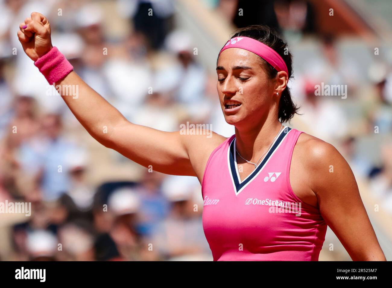 Paris, France. 31st May, 2023. Tennis player Caroline Garcia (France) is in action at the 2023 French Open Grand Slam tennis tournament in Roland Garros, Paris, France. Frank Molter/Alamy Live news Stock Photo