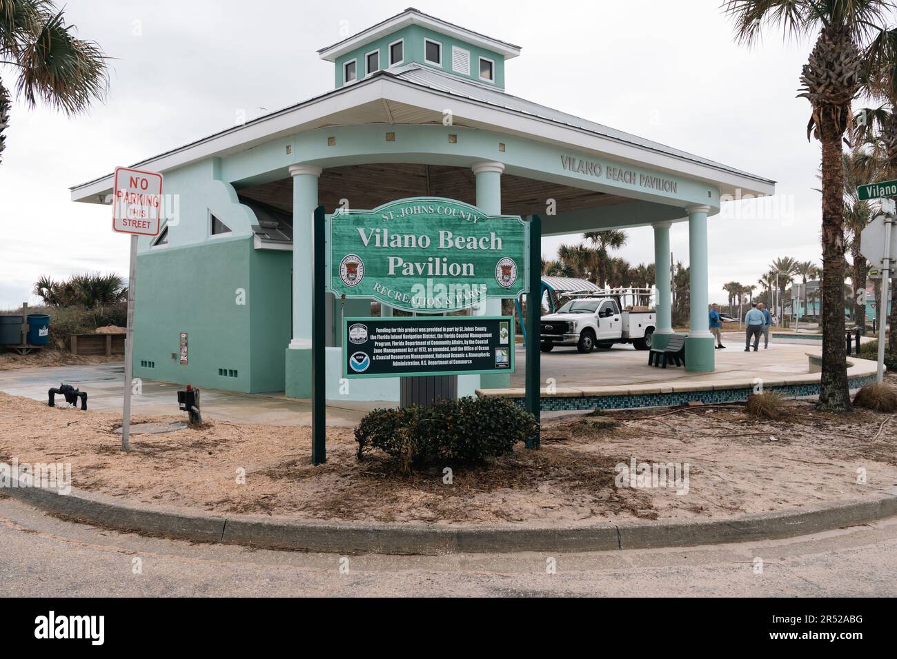 Vilano Beach, Florida December 29, 2022 Entrance to the Vilano Beach Pavilion by the St