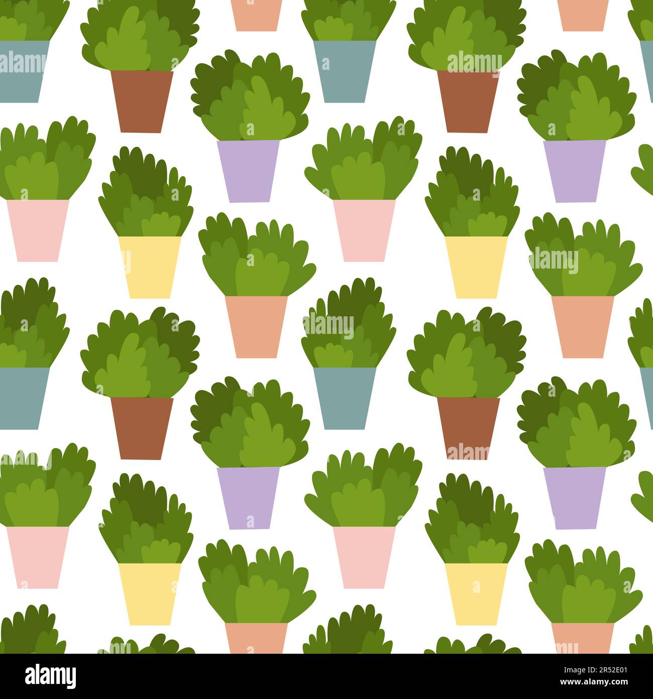 Vector cactuses pattern Stock Vector
