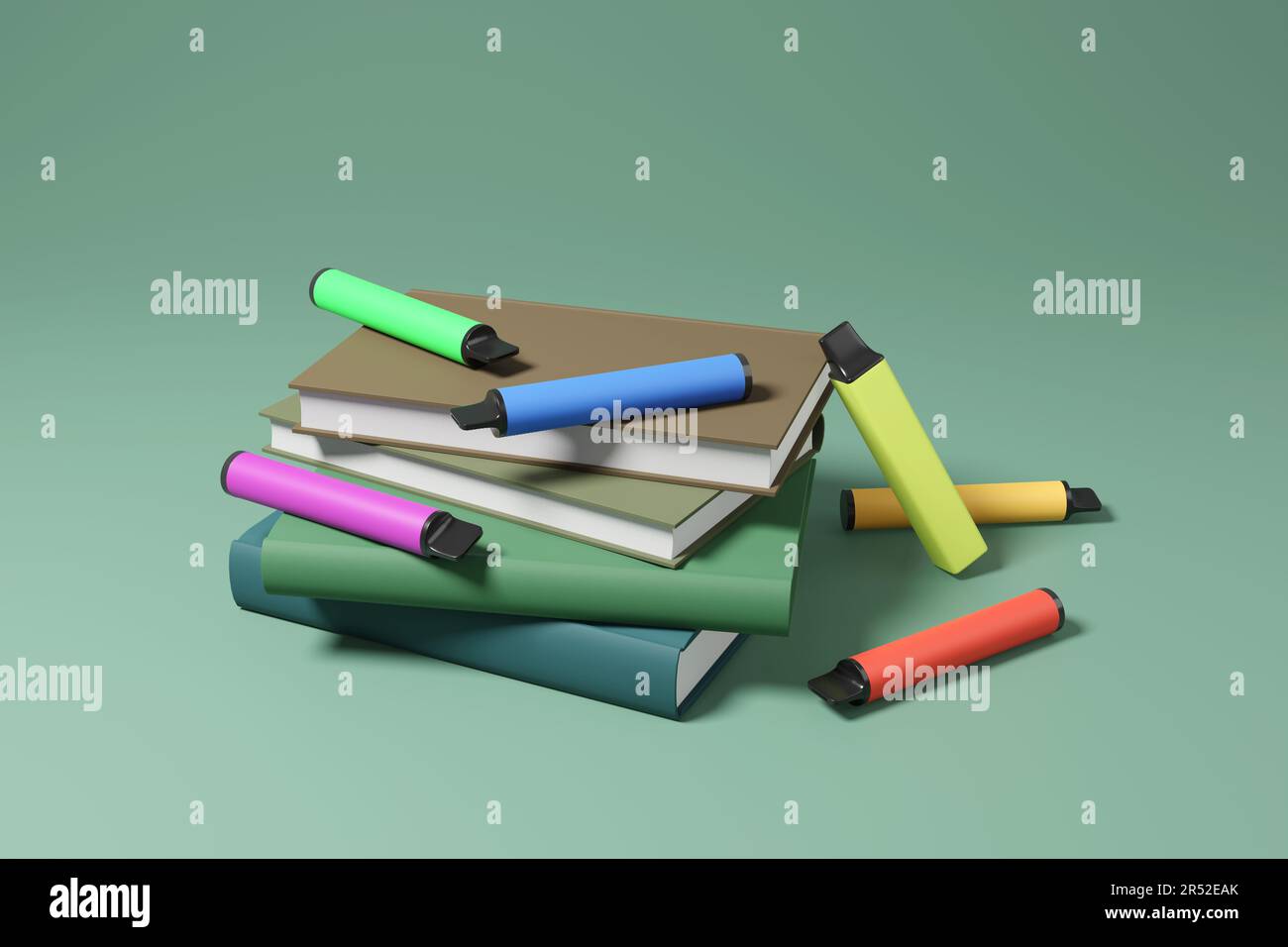 Colorful disposable vapes scattered around a pile of school textbooks. of The loophole allowing retailers to give free vape samples to children Stock Photo - Alamy Colorful disposable vapes scattered around a pile of school textbooks. of The loophole allowing retailers to give free vape samples to children Stock Photo - Alamy