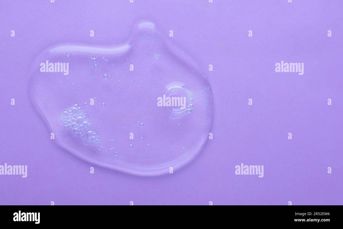 Drop of gel on black background Stock Photo