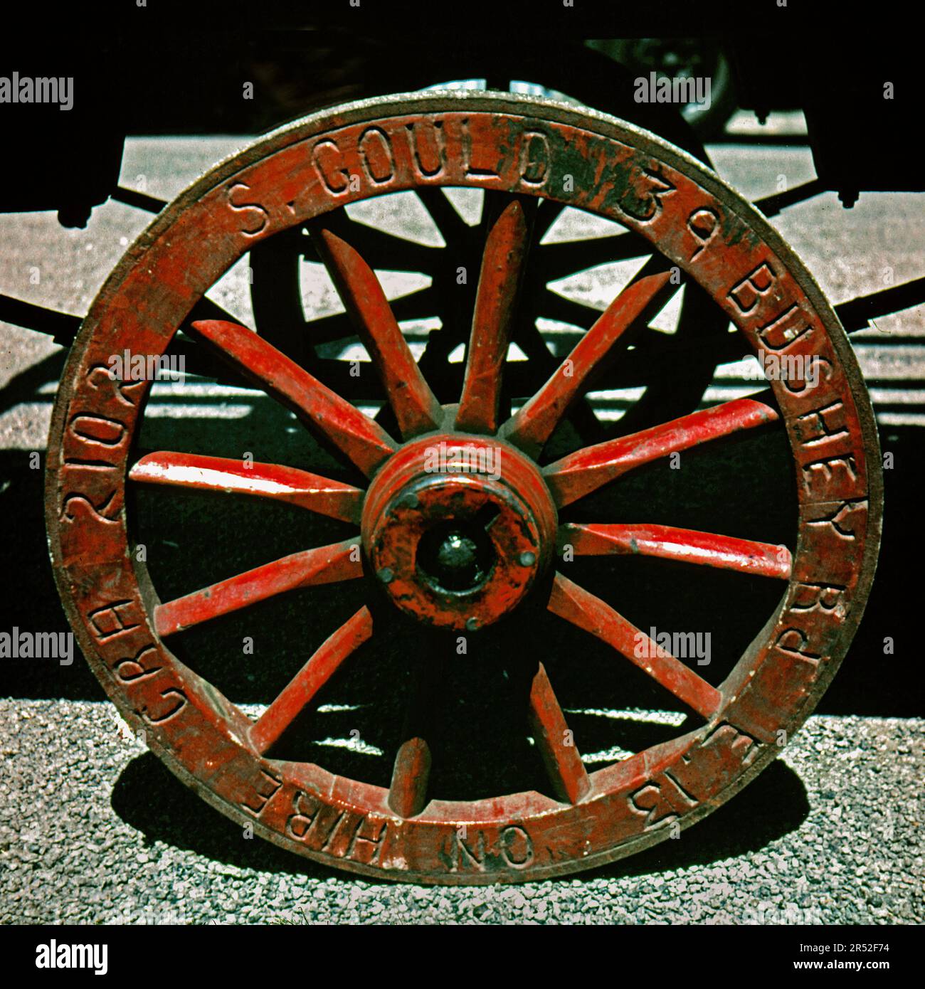 cart/barrow wheel,wooden vintage Stock Photo Alamy