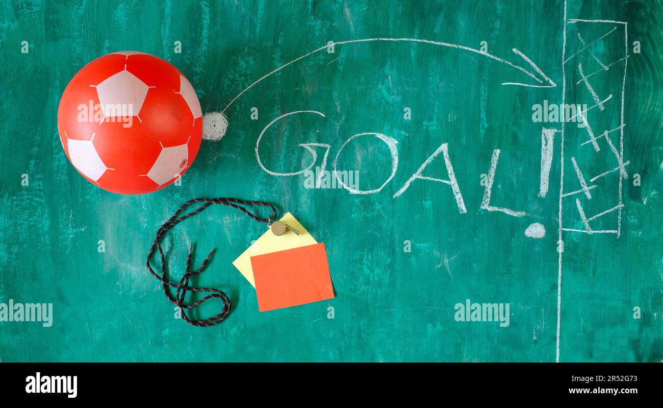 soccer and football concept, penalty, scoring a goal, soccer ball