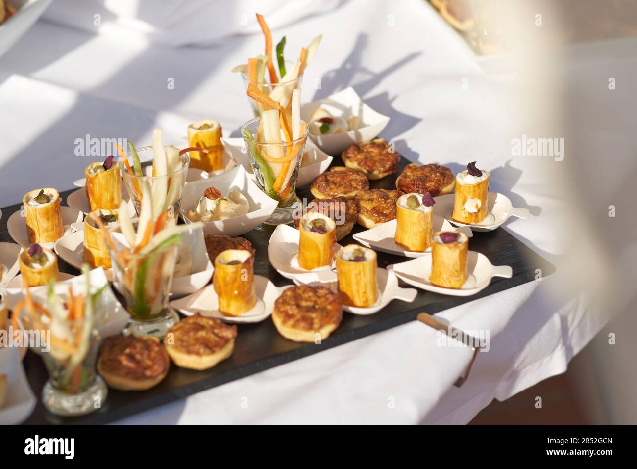 A selection of Canapés at a Tuscan Wedding Stock Photo Alamy