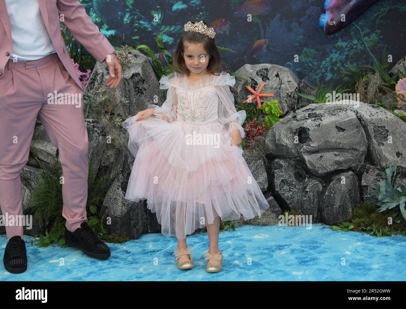 London, UK. Casey Barker and daughter at The Little Mermaid UK Premiere