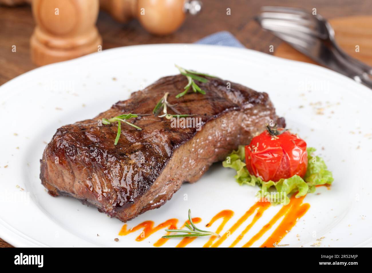 Grilled sirloin steak Stock Photo Alamy