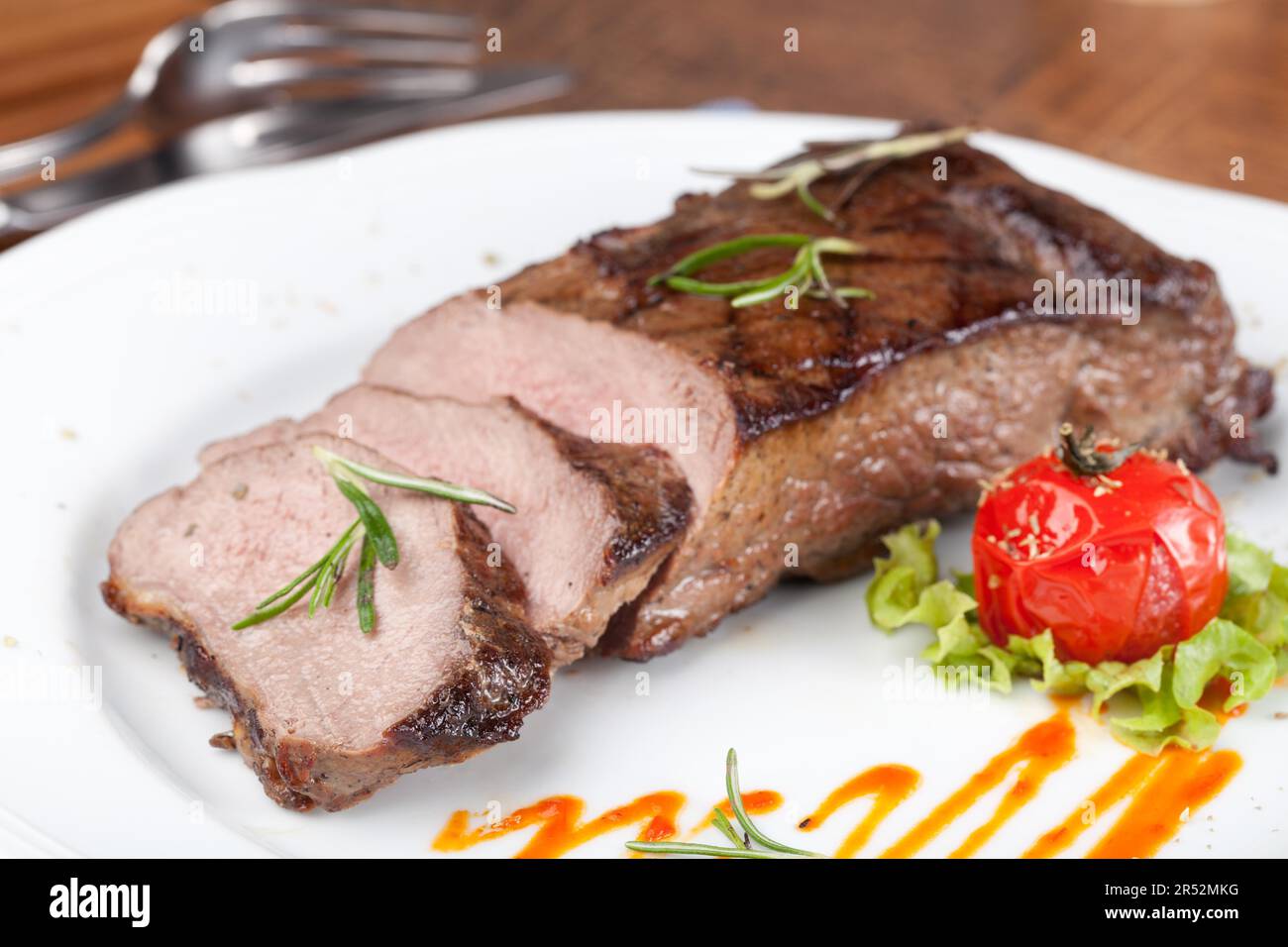 Grilled sirloin steak Stock Photo Alamy