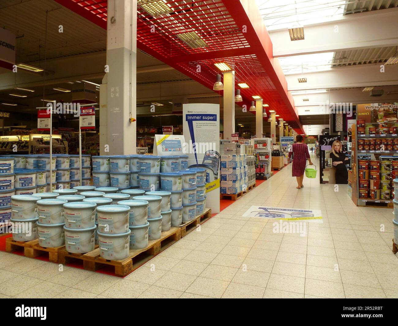 DIY store, paint department Stock Photo Alamy