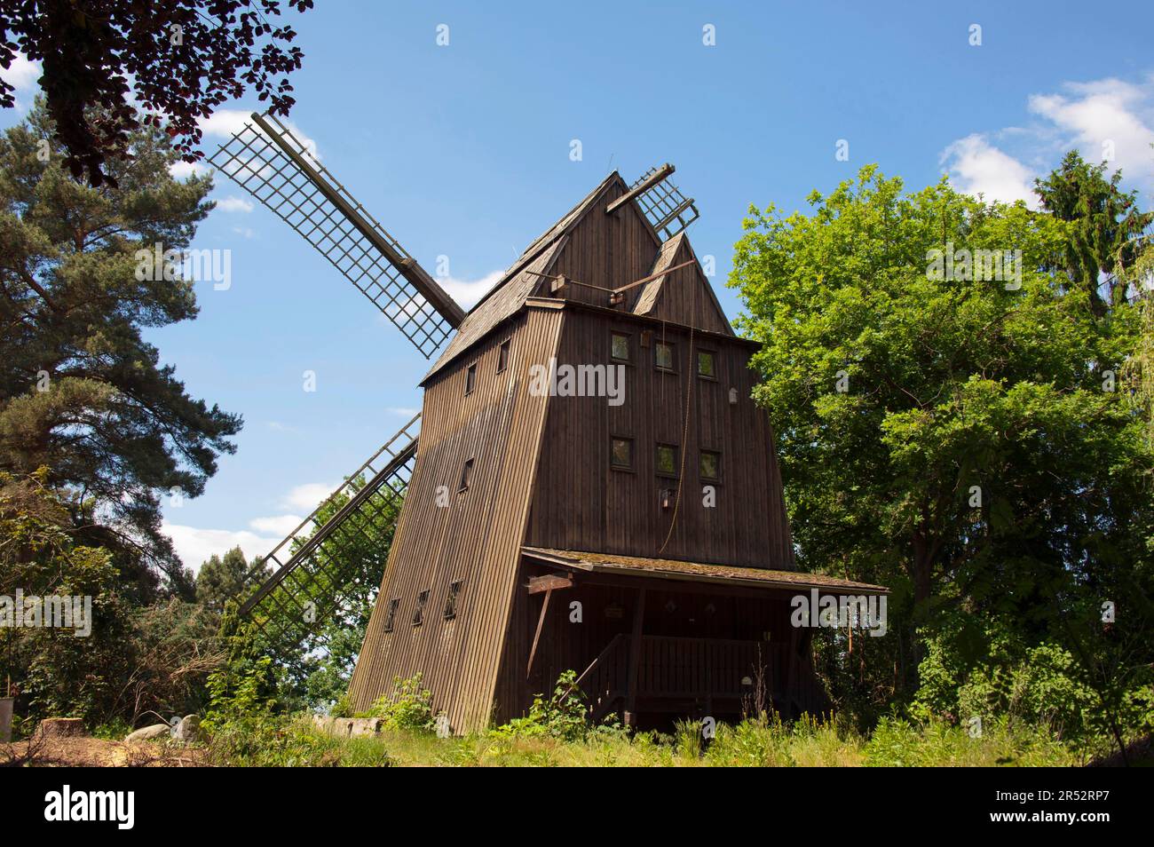 Windmill, Mill, Paltrock Mill, Quickborn, Luechow-Dannenberg, Lower Saxony, Germany Stock Photo