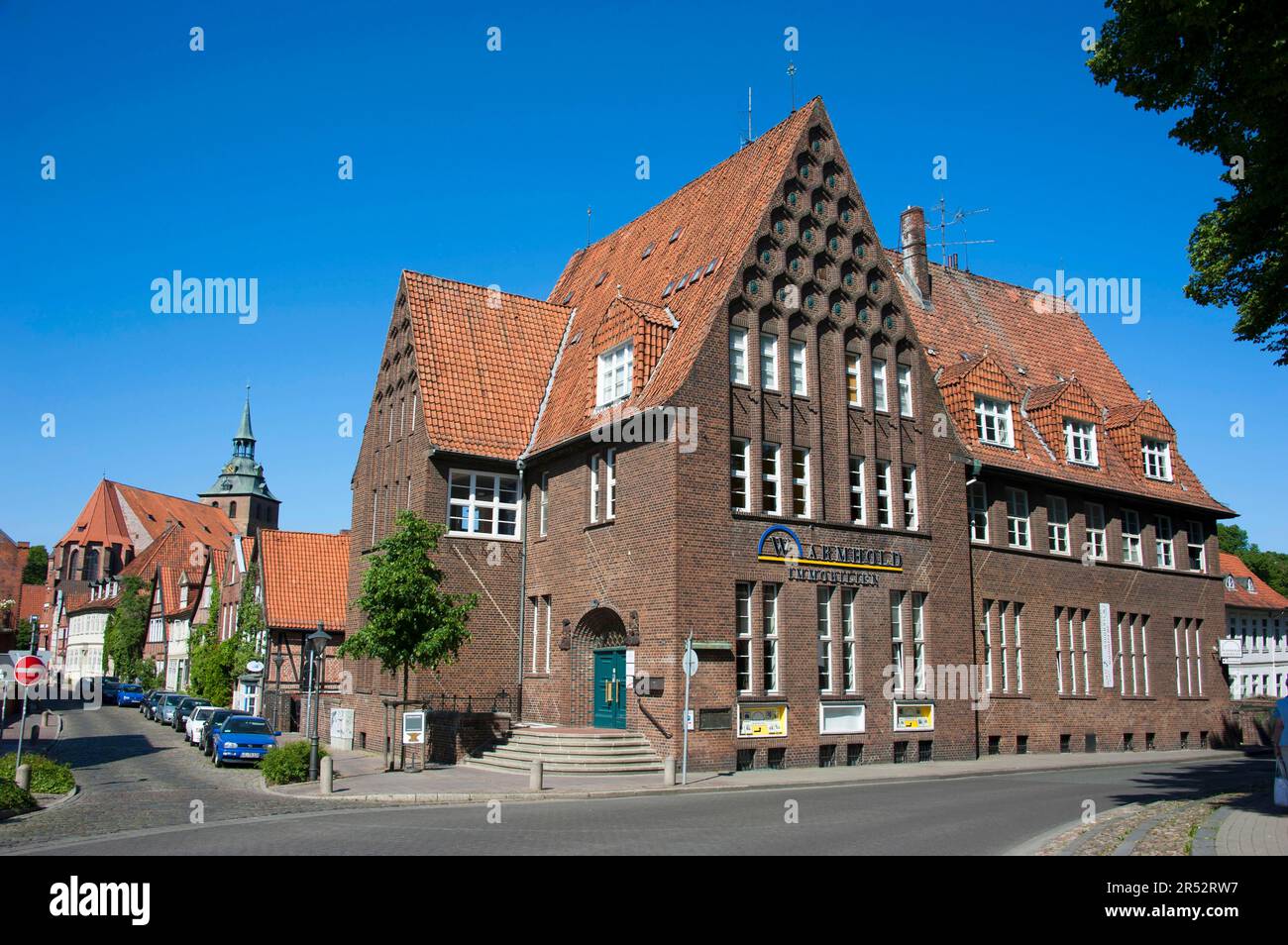House, Real estate agent, Auf dem Meere, Egersdorffstrasse, Lueneburg, Lower Saxony, Germany Stock Photo