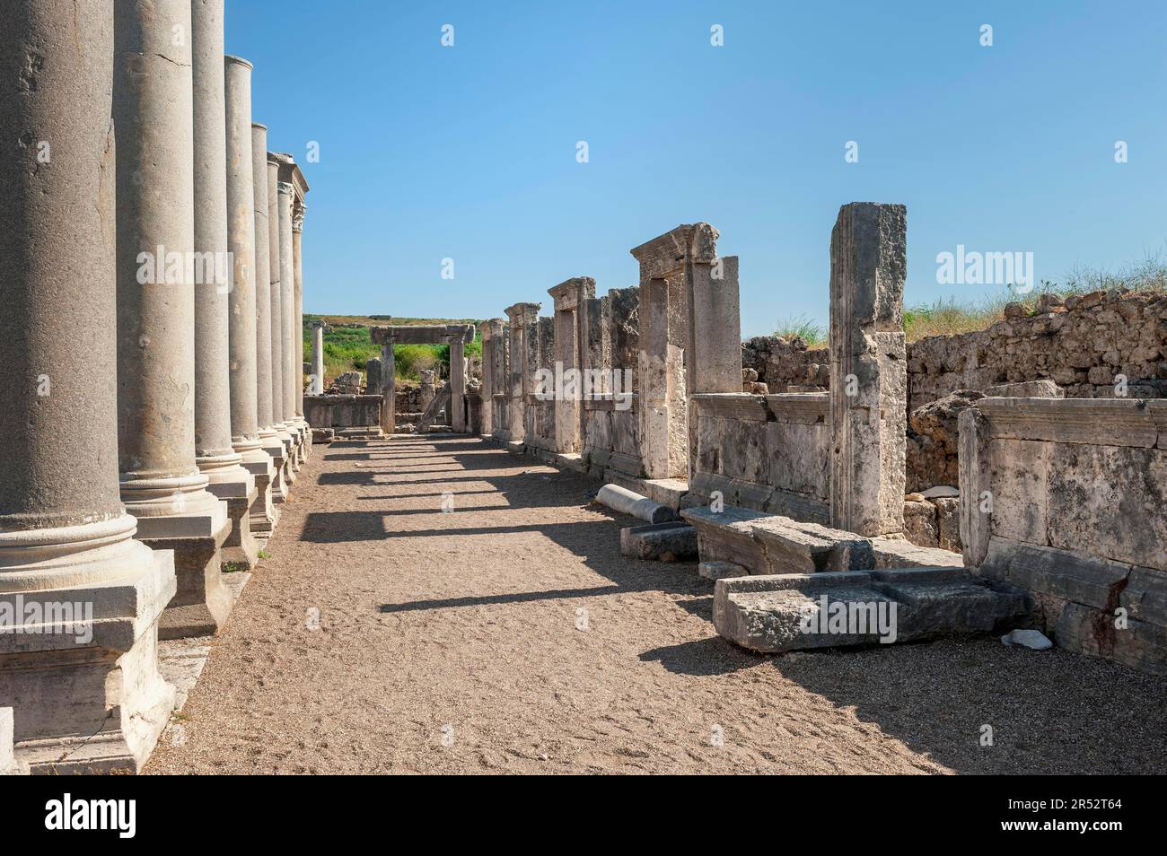 Excavations, excavation site, Perge, Agora, Antalya, Turkish Riviera