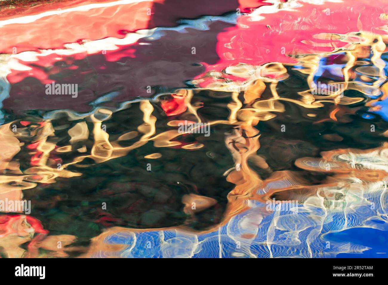 Boat reflected in water, harbour, Antalya, Turkey Stock Photo - Alamy