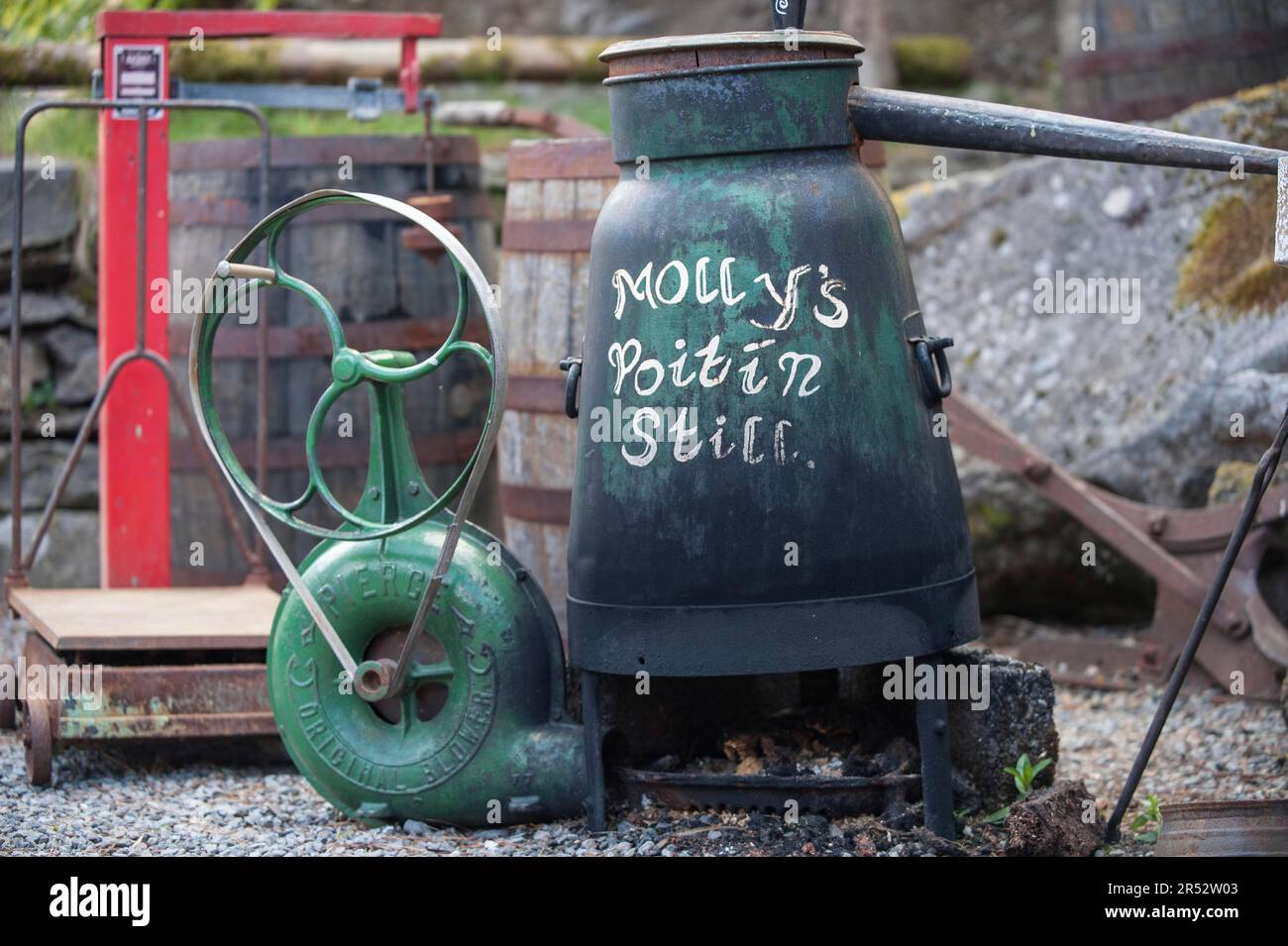 Distillery, Cahapass at Molly Gallivans Teahouse, Cork County, Ireland Stock Photo