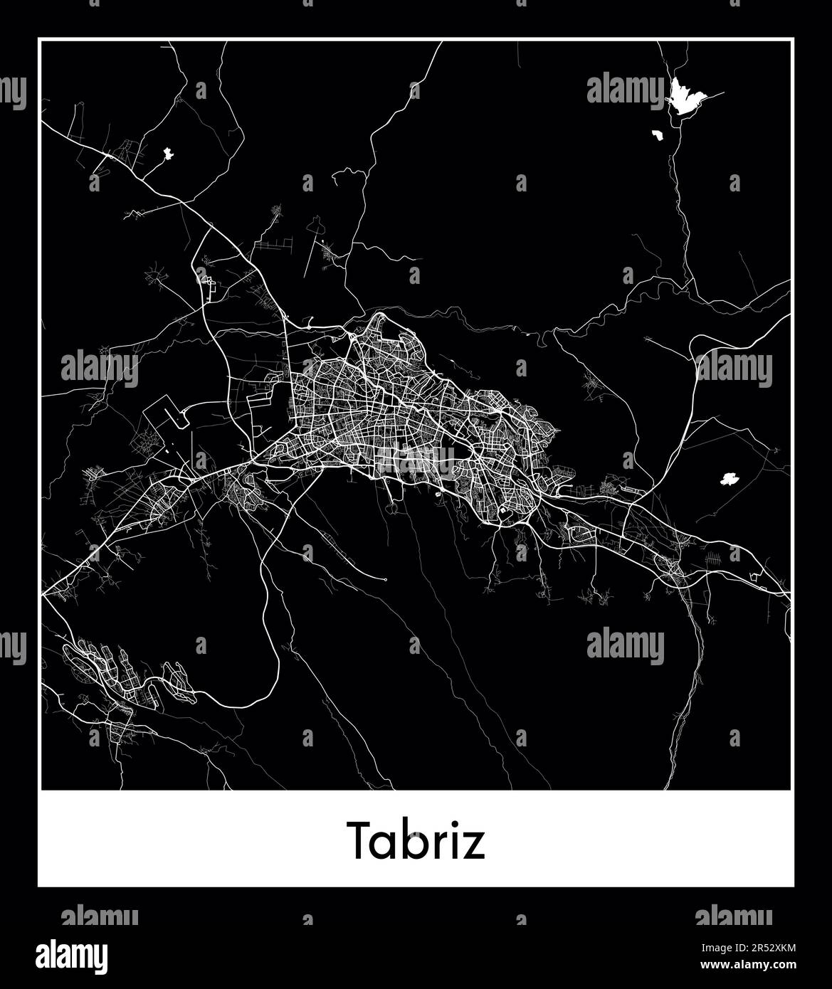 Tabriz Map Stock Vector Images Alamy Minimal City Map Of Tabriz Iran Asiaminimal City Map Of Tabriz Iran Asia 2R52XKM